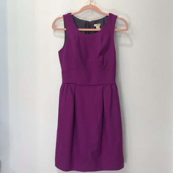 - J.Crew Purple Wool dress sz 00 - Picture 2 of 11